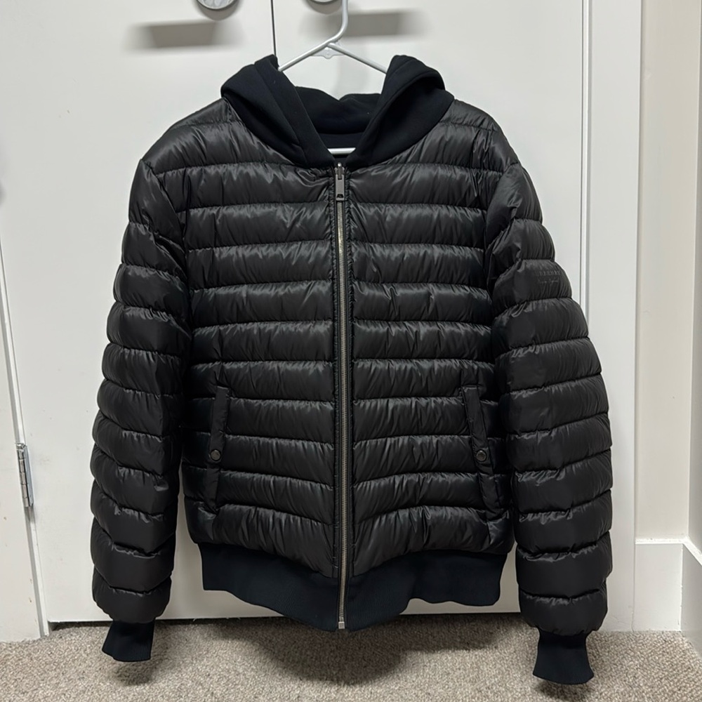 Burberry double sided down jacket bomber jacket